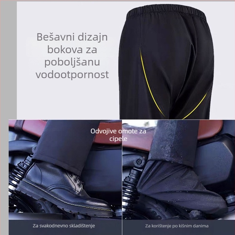 Ciklističko kišobran-pončo – podijeljeni dizajn, materijal Spring Pongee, PVC vodootporni sloj, unisex za odrasle