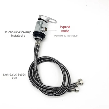 Krevetni miješac za šampon – topla/hladna voda, keramički disk, tijelo od cinkovog legura