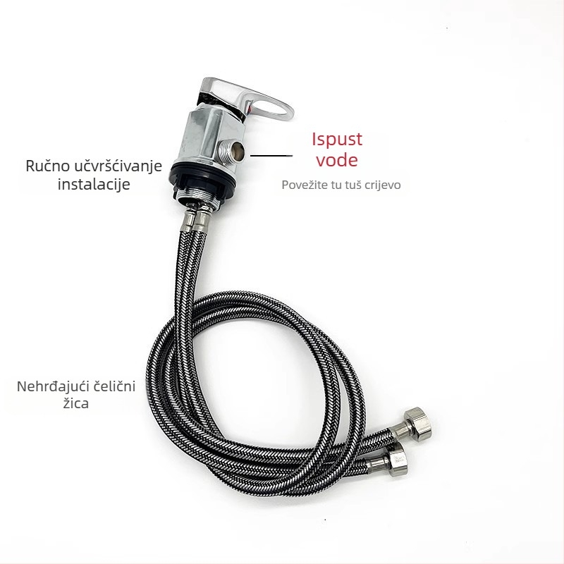 Krevetni miješac za šampon – topla/hladna voda, keramički disk, tijelo od cinkovog legura