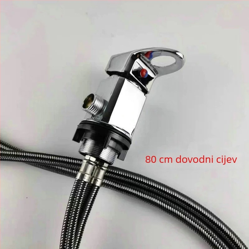 Krevetni miješac za šampon – topla/hladna voda, keramički disk, tijelo od cinkovog legura