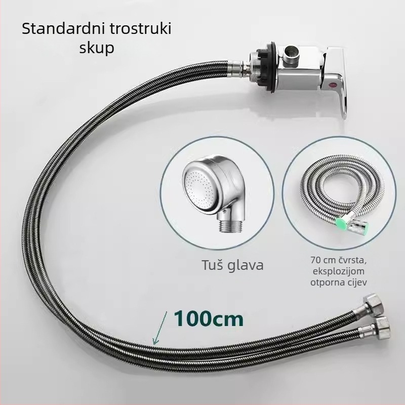 Krevetni miješac za šampon – topla/hladna voda, keramički disk, tijelo od cinkovog legura