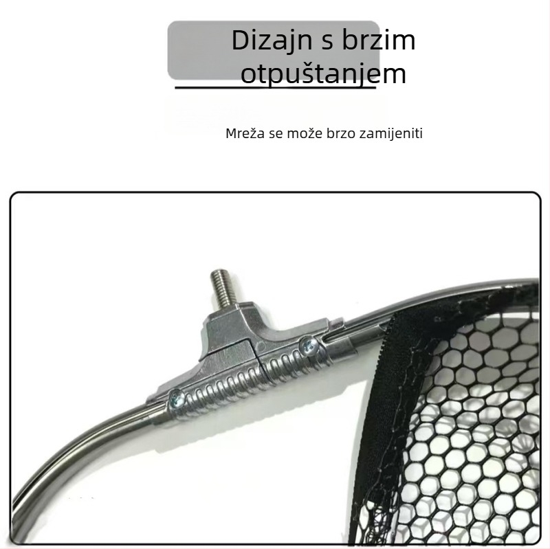 Sklopiva mreža za velike ribe; najlon mreža s premazom ljepila; nosivost 100