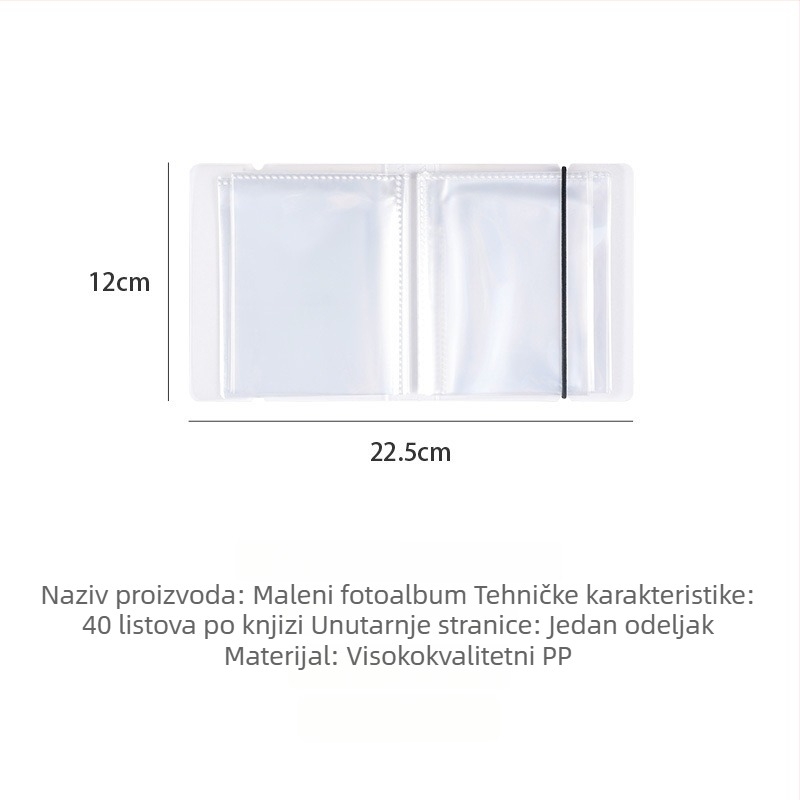 Interleaf foto-album za fotografije i razglednice, PP omot, 40 stranica, vezenje drugog tipa, otisnuti logotip, prilagodba