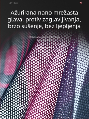 Glava mreže za lov s jednim prstenom, anti-snag dizajn, poliesterska mreža (nosivost 25 kg, dubina 25)