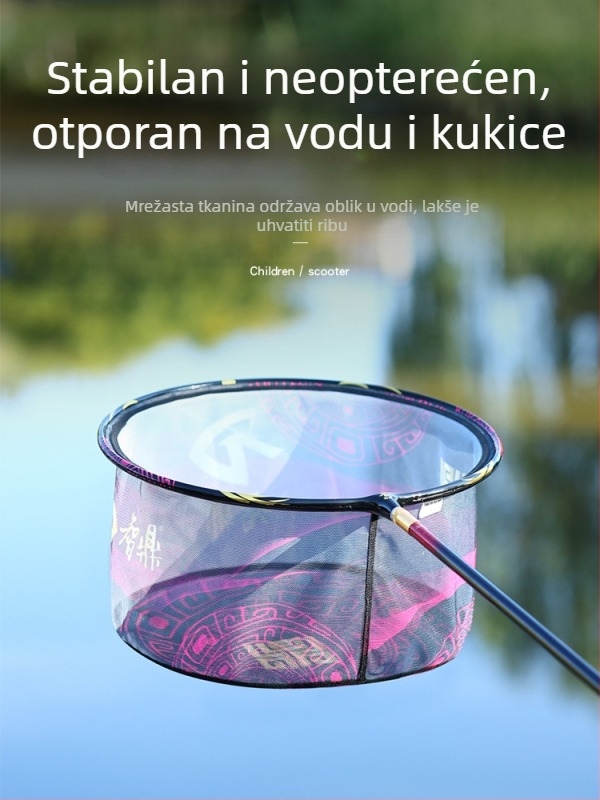 Glava mreže za lov s jednim prstenom, anti-snag dizajn, poliesterska mreža (nosivost 25 kg, dubina 25)