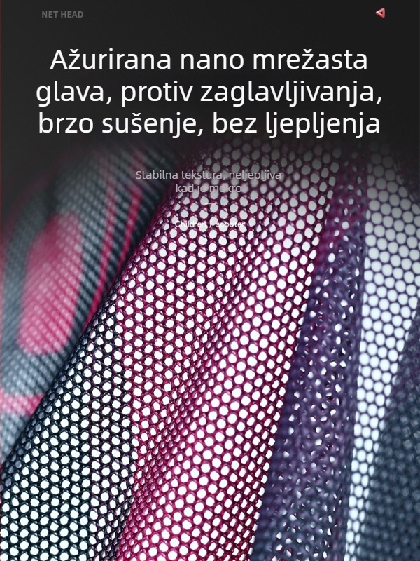 Glava mreže za lov s jednim prstenom, anti-snag dizajn, poliesterska mreža (nosivost 25 kg, dubina 25)