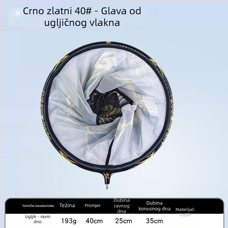Glava mreže za lov s jednim prstenom, anti-snag dizajn, poliesterska mreža (nosivost 25 kg, dubina 25)
