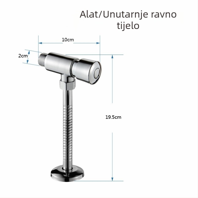Bakreni urinalni ventil za ispiranje — skrivena i površinska montaža; Marka Hawker; Materijal: bakar; Radni tlak: 0.2–0.6 MPa; Vrijeme ispiranja: 3–6 s.