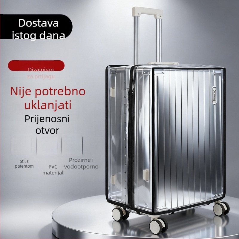 Zaštitni omotač za kofer, dizajn bez demontiranja, debeli PVC, vodootporan i otporan na habanje, kapacitet 20–35 L