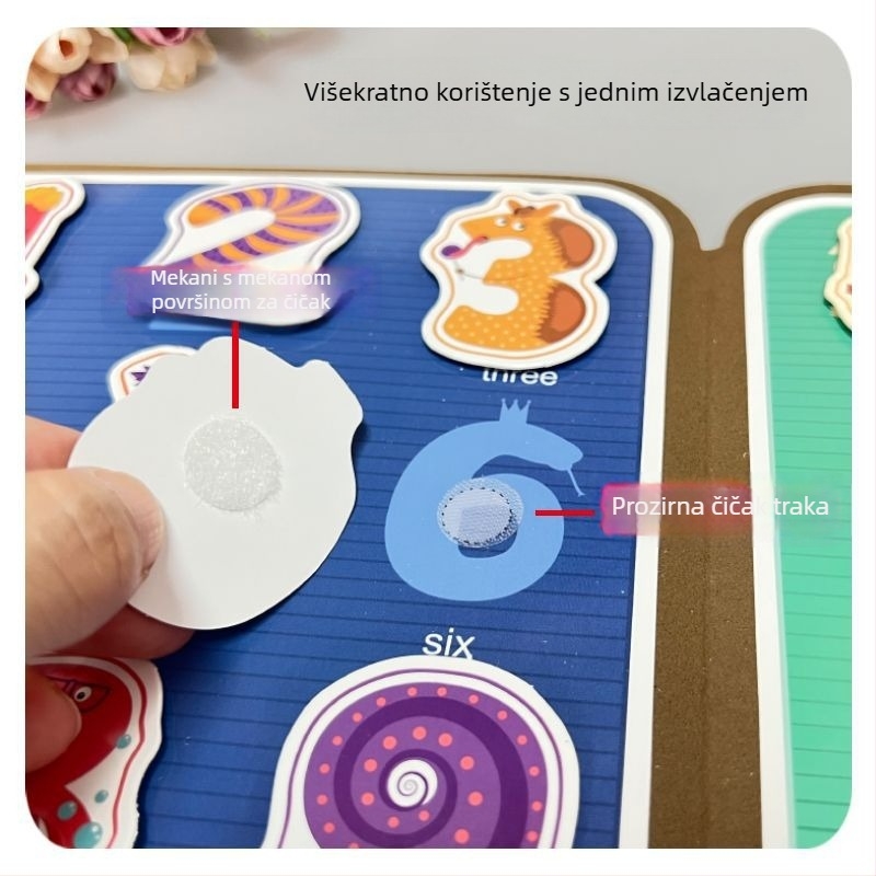 Tiha knjiga za rano obrazovanje i knjiga za crtanje vodom, sklopivi spremnik, papirnati puzzle, ravni puzzle, za djecu 4–6 godina, prilagodba logotipa