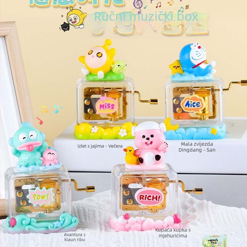 Ručna kutija s glazbom od smole — stolna dekoracija Zhiling Crafts