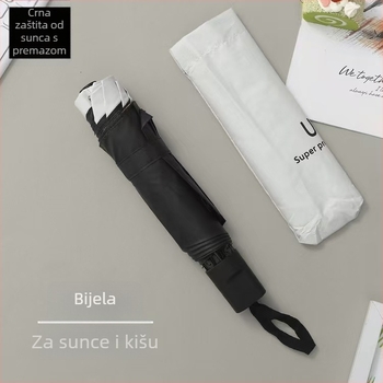 Ručni sklopivi reklamni kišobran s vinilnim premazom platna, okvir s 8 čeličnih rebara, čelična osovina, UPF 40+ UV zaštita i mogućnost tiska logotipa