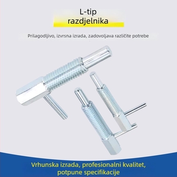 L-oblika gumbasti klizeći pin s indeksiranjem, standard LBLT/LBLTS, polirana površina, Precision aiming
