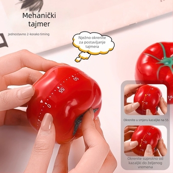 Tomato timer – okrugli tajmer s brojevima, moderni minimalistički stil, kuhinjski štoper