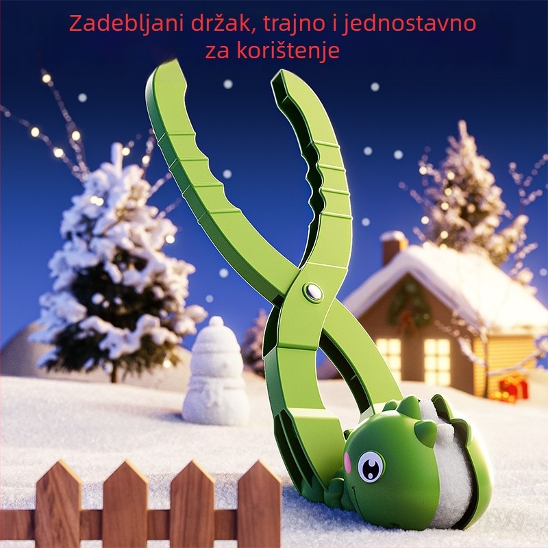 Igračka za klipanje snježnih kugli – ABS, klip za snijeg, varijante: Snježni čovjek, Dinosaur, Jednorog, Medvjed, Crveno srce, Žuta patka; pogodno za uzrast 7–14 godina