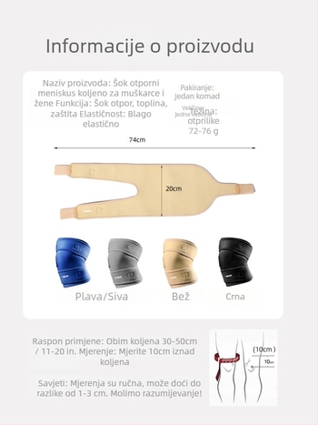 VBOSI koljeni štitnici za sport — neoprenski, protuklizni, kompresijski, za košarku i biciklizam