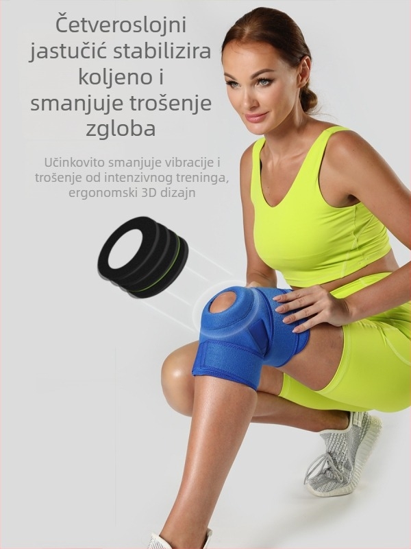 JINGBA Sportski štitnici za koljeno – Vanjski, Produženi, Prozirni Kompresijski štitnici za košarku, tenis, trčanje i dizanje utega | Poliester i Spandeks