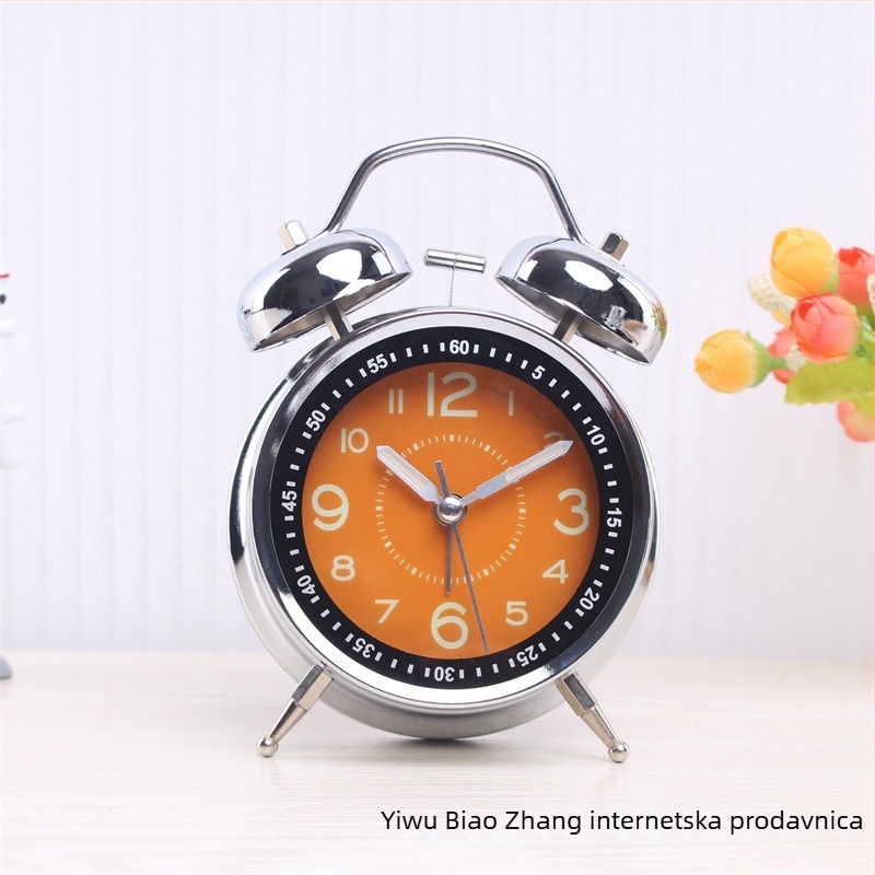 Alarmni sat s metalnim kućištem i brojčanikom, LCD zaslon i analogne kazaljke, pogon Aishida, napajanje baterijom, glatko kretanje sekunde
