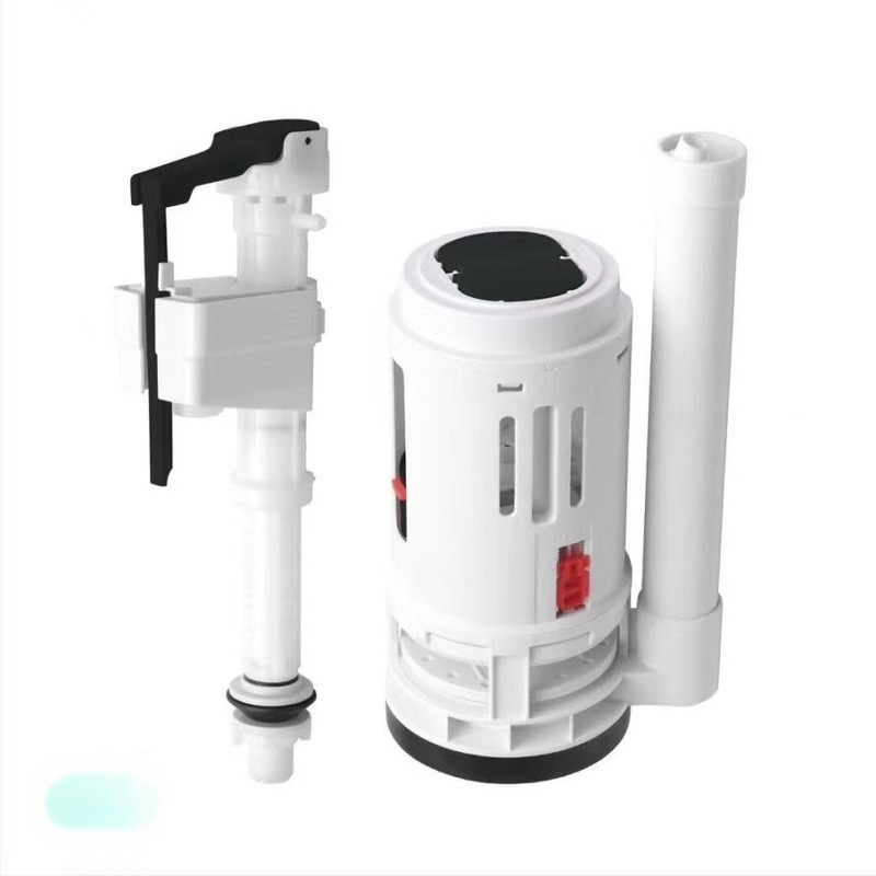 Toaletni dodaci – ventil za ulaz vode, gornji i donji ventil za odvodnju, ABS trodijelni set