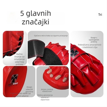 Arc Hand Target za Taekwondo, Boks i Sanda — Zaštitna Ručna Meta od Mikrovlaknaste Kože Warrior's Soul (za odrasle i djecu)