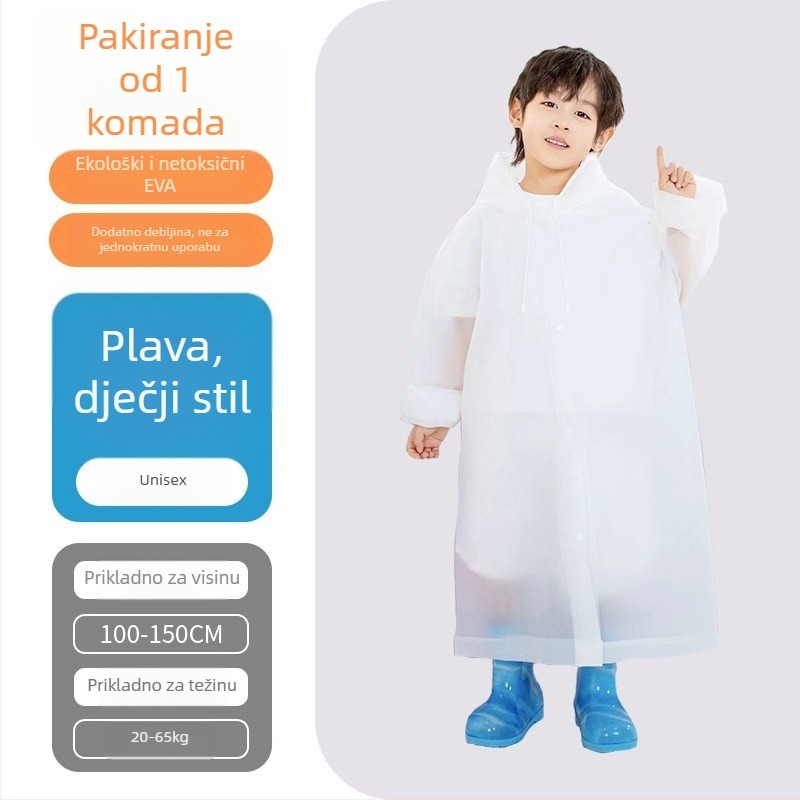 Kišna kabanica za odrasle s mogućnošću visećeg skladištenja, duga do cijelog tijela, EVA tkanina, pogodna za planinarenje