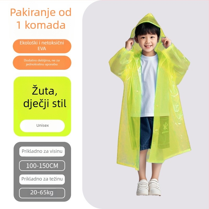 Kišna kabanica za odrasle s mogućnošću visećeg skladištenja, duga do cijelog tijela, EVA tkanina, pogodna za planinarenje