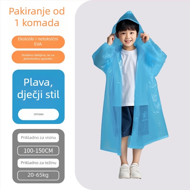 Kišna kabanica za odrasle s mogućnošću visećeg skladištenja, duga do cijelog tijela, EVA tkanina, pogodna za planinarenje