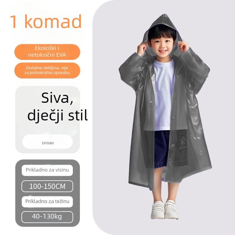 Kišna kabanica za odrasle s mogućnošću visećeg skladištenja, duga do cijelog tijela, EVA tkanina, pogodna za planinarenje
