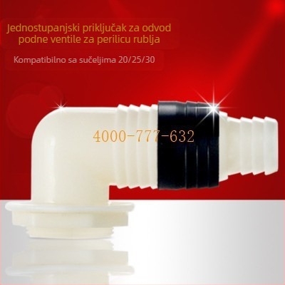 Kut odvodnja perilice rublja, ABS materijal, spoj za podni odvod, moderan minimalistički stil