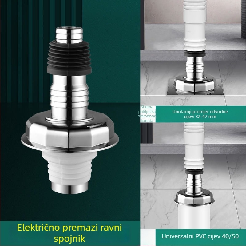 Kut odvodnja perilice rublja, ABS materijal, spoj za podni odvod, moderan minimalistički stil