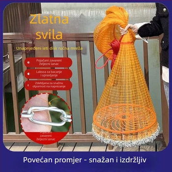 Ribolovna mreža za ručno bacanje, disk stil, jednostavno bacanje