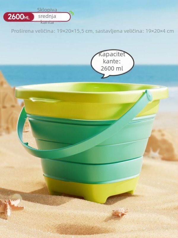 Set igračaka za pijesak na plaži: lopatica za kopanje, sklopiva kanta, plastika, za djecu 4–6 godina, Fengyu