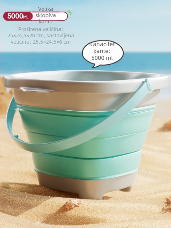 Set igračaka za pijesak na plaži: lopatica za kopanje, sklopiva kanta, plastika, za djecu 4–6 godina, Fengyu