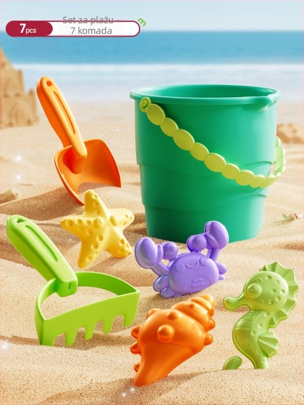 Set igračaka za pijesak na plaži: lopatica za kopanje, sklopiva kanta, plastika, za djecu 4–6 godina, Fengyu
