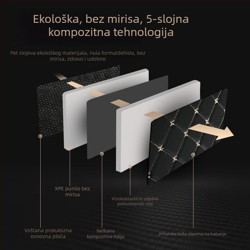Kai Bemei kožni tepih za prtljažnik autom, posebni model, vodootporan, mogućnost prilagodbe