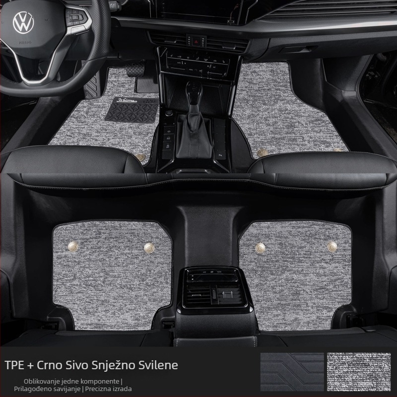 Passat 2025 set prostirki za pod s pragom, prilagođeno za pet sjedala, otisak logotipa, šifra proizvoda 6823H886815Z14
