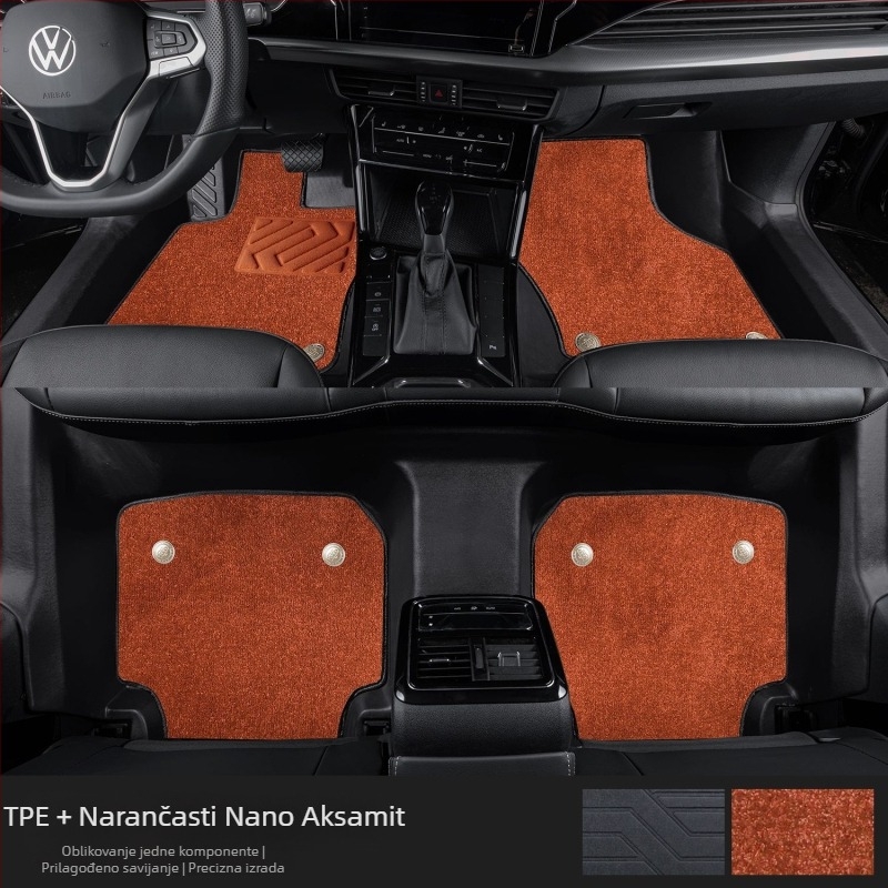 Passat 2025 set prostirki za pod s pragom, prilagođeno za pet sjedala, otisak logotipa, šifra proizvoda 6823H886815Z14