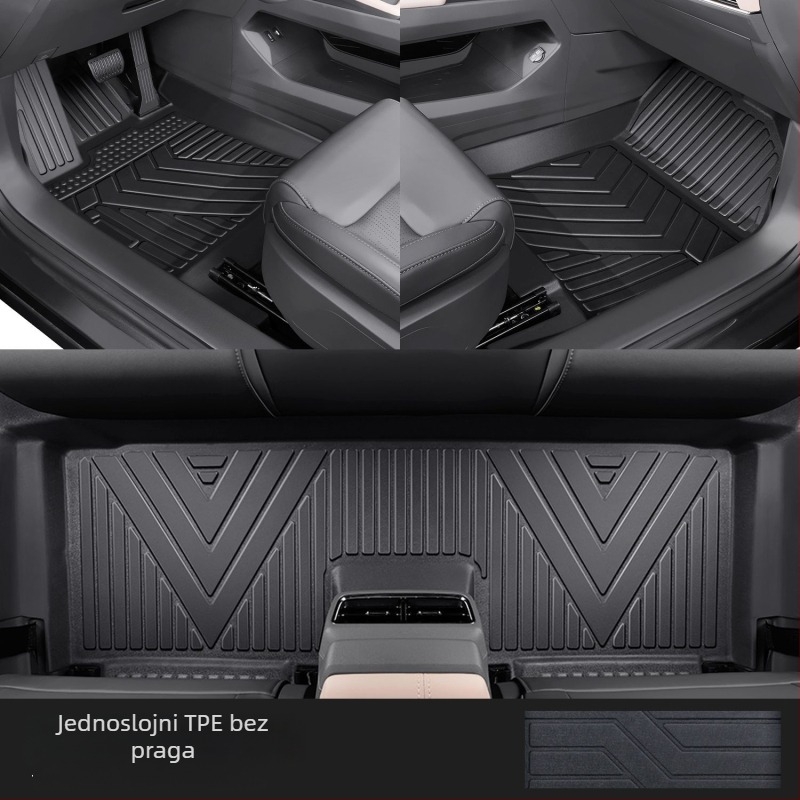 Passat 2025 set prostirki za pod s pragom, prilagođeno za pet sjedala, otisak logotipa, šifra proizvoda 6823H886815Z14