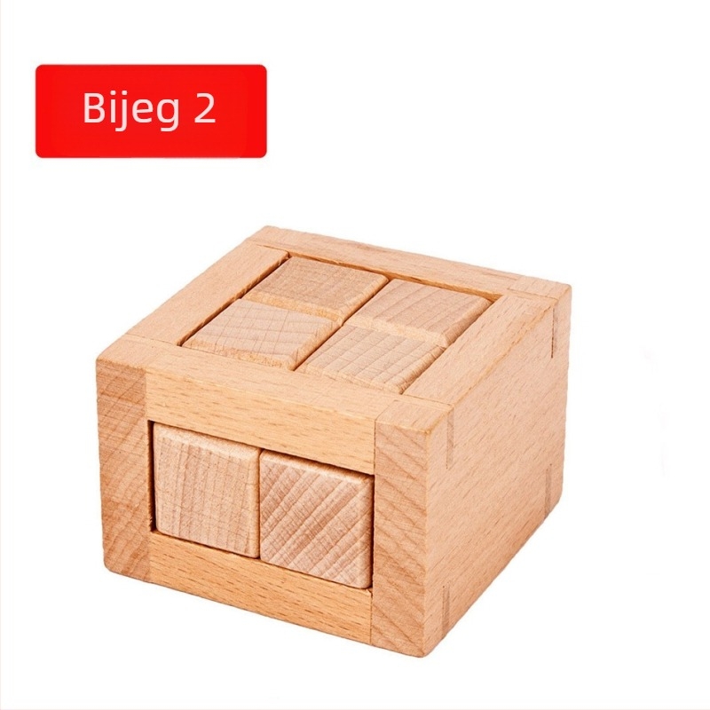 Drvena zagonetka-ključ Kongming/Luban Lock – bukovo drvo, DIY-prijateljsko, mogućnost prilagodbe