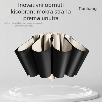 Paradise reklamni kišobran za kišu i sunce, 8 čeličnih rebara, poliesterska tkanina, plastična drška, ručno otvaranje i zatvaranje, mogućnost ispisa logotipa