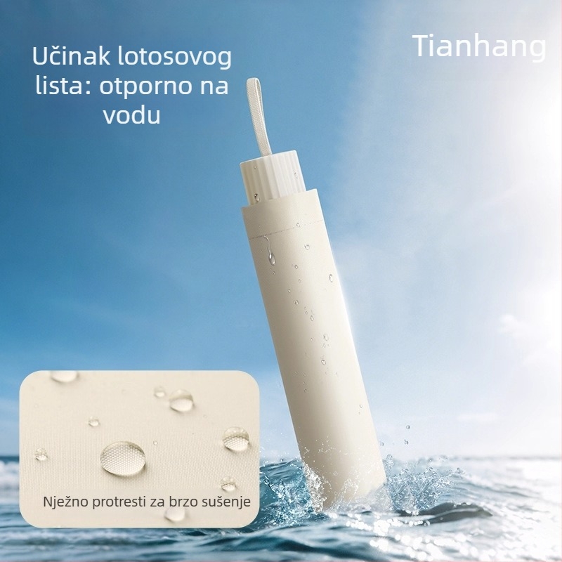 Paradise reklamni kišobran za kišu i sunce, 8 čeličnih rebara, poliesterska tkanina, plastična drška, ručno otvaranje i zatvaranje, mogućnost ispisa logotipa