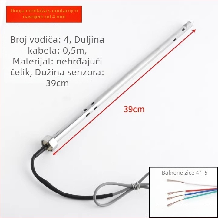 Senzor razine vode za solarni bojler s termostatom i zaslonom