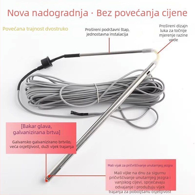 Senzor razine vode za solarni bojler s termostatom i zaslonom