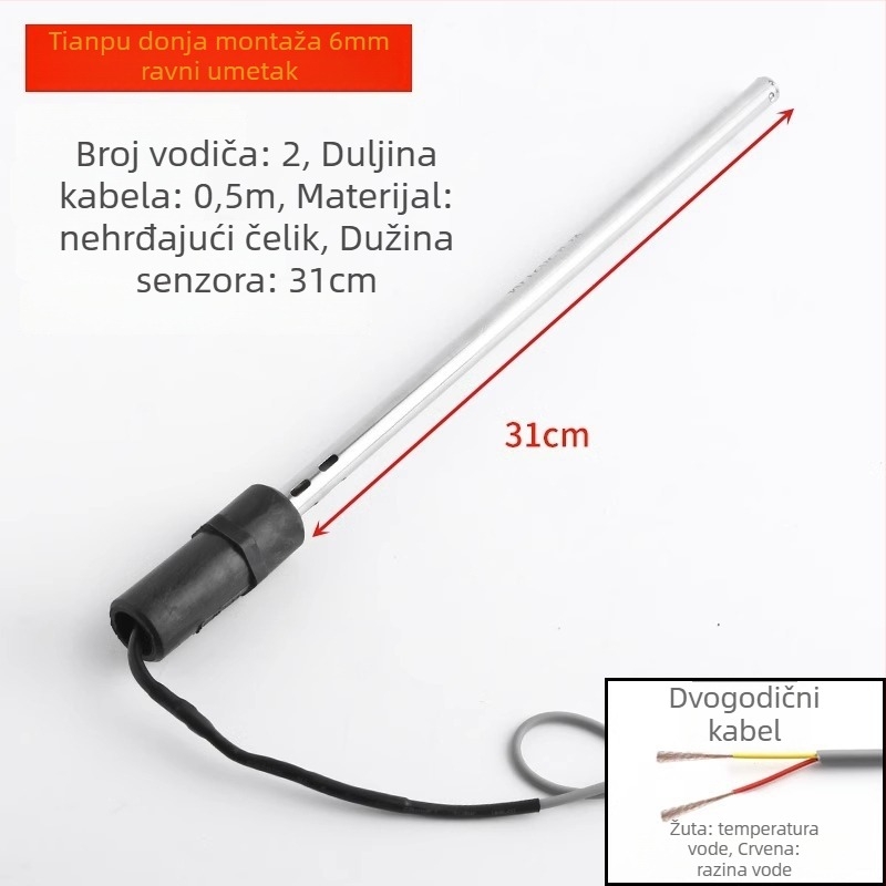 Senzor razine vode za solarni bojler s termostatom i zaslonom