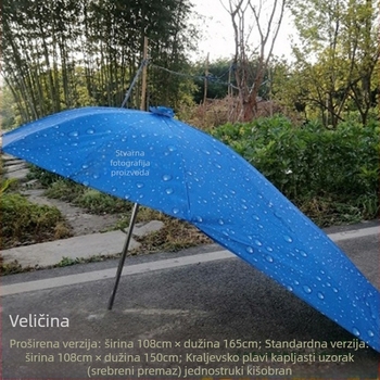 Kišobran za kišu za električna vozila, za dostavne bicikle, motocikle i tricikle, zgušnjen i produžen kišobran s repom