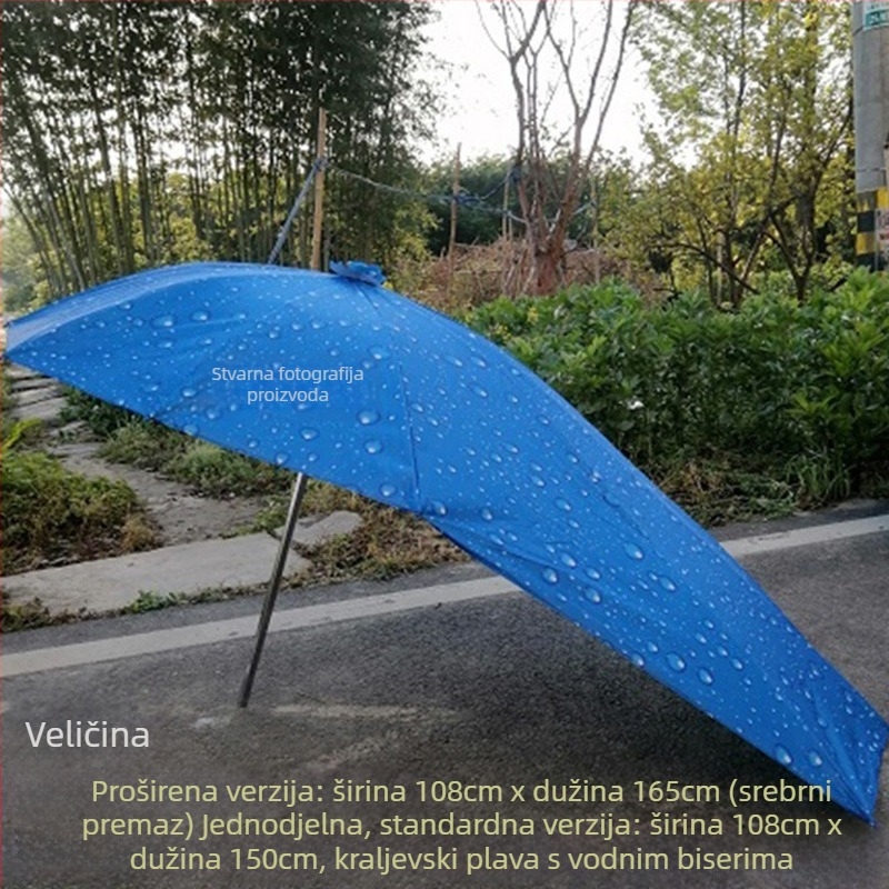 Kišobran za kišu za električna vozila, za dostavne bicikle, motocikle i tricikle, zgušnjen i produžen kišobran s repom