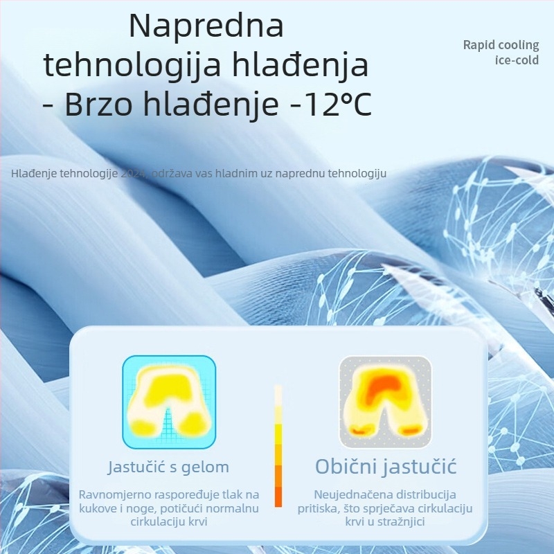 Ice Pad podloga za hlađenje za uredski stolac — PVC materijal, punilo od ledenih kristala, prilagodljivo