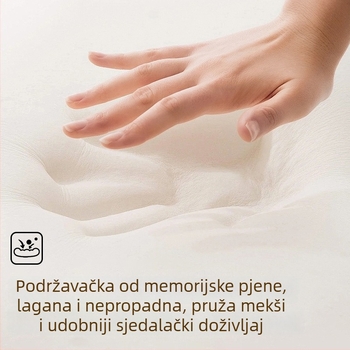 Auto sjedalo jastuk od Nappa kože, protivklizni, ravni stil, memorijske pjene visoke elastičnosti, prozračan, ljetna upotreba