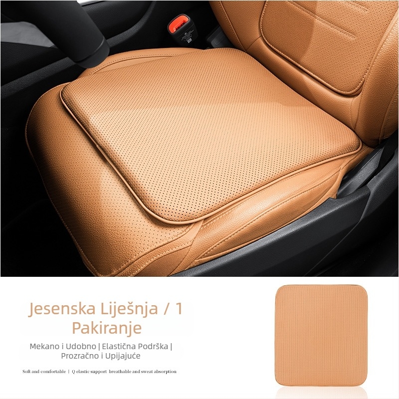 Auto sjedalo jastuk od Nappa kože, protivklizni, ravni stil, memorijske pjene visoke elastičnosti, prozračan, ljetna upotreba