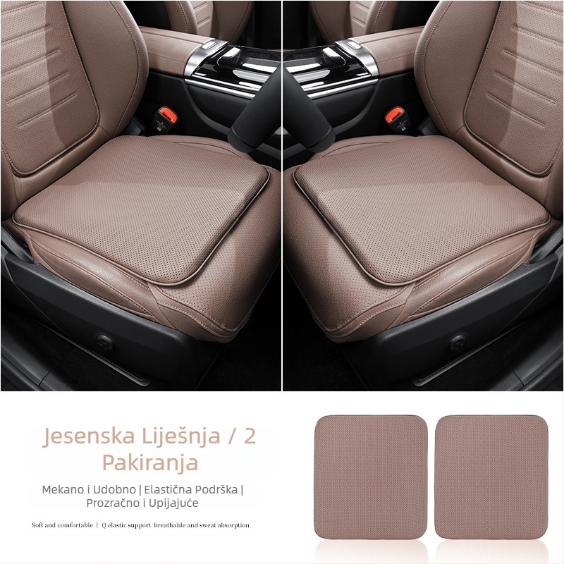 Auto sjedalo jastuk od Nappa kože, protivklizni, ravni stil, memorijske pjene visoke elastičnosti, prozračan, ljetna upotreba